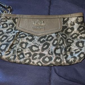Coach leopard print wristlet